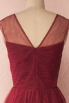 Adifa Deep Red Net Tulle Sleeveless A-Line Gown | Boudoir 1861 7