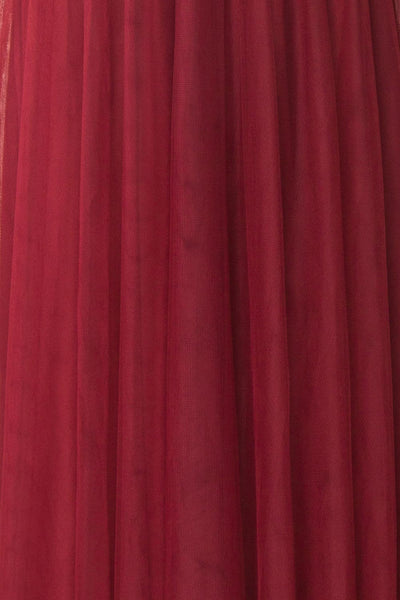 Adifa Deep Red Net Tulle Sleeveless A-Line Gown | Boudoir 1861 8