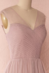 Adifa Dusty Rose Net Tulle Sleeveless A-Line Gown | Boudoir 1861 5