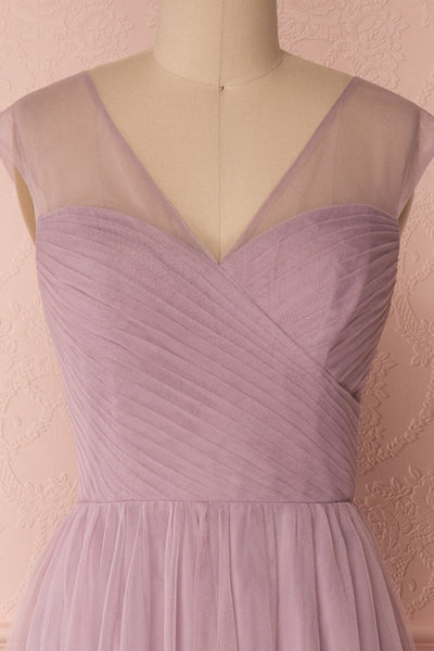 Adifa Lilac Net Tulle Sleeveless A-Line Gown | Boudoir 1861 3