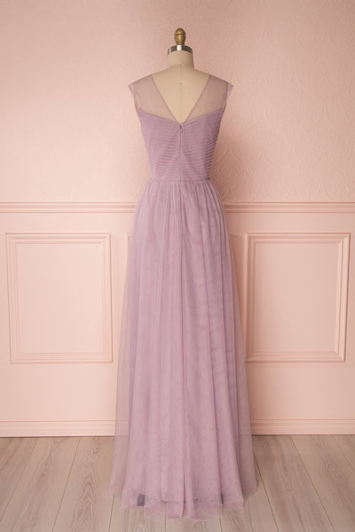 Adifa Lilac Net Tulle Sleeveless A-Line Gown | Boudoir 1861 6