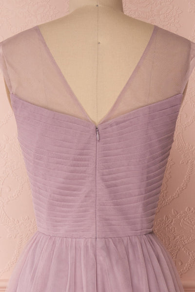 Adifa Lilac Net Tulle Sleeveless A-Line Gown | Boudoir 1861 7