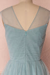 Adifa Seafoam Teal Net Tulle Sleeveless A-Line Gown | Boudoir 1861 7