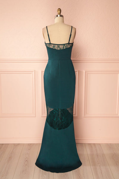Adli Green Mermaid Gown with Lace Details | Boutique 1861 5