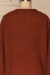 Adrano Cannelle Brown V-Neck Knit Sweater | BACK VIEW | La Petite Garçonne