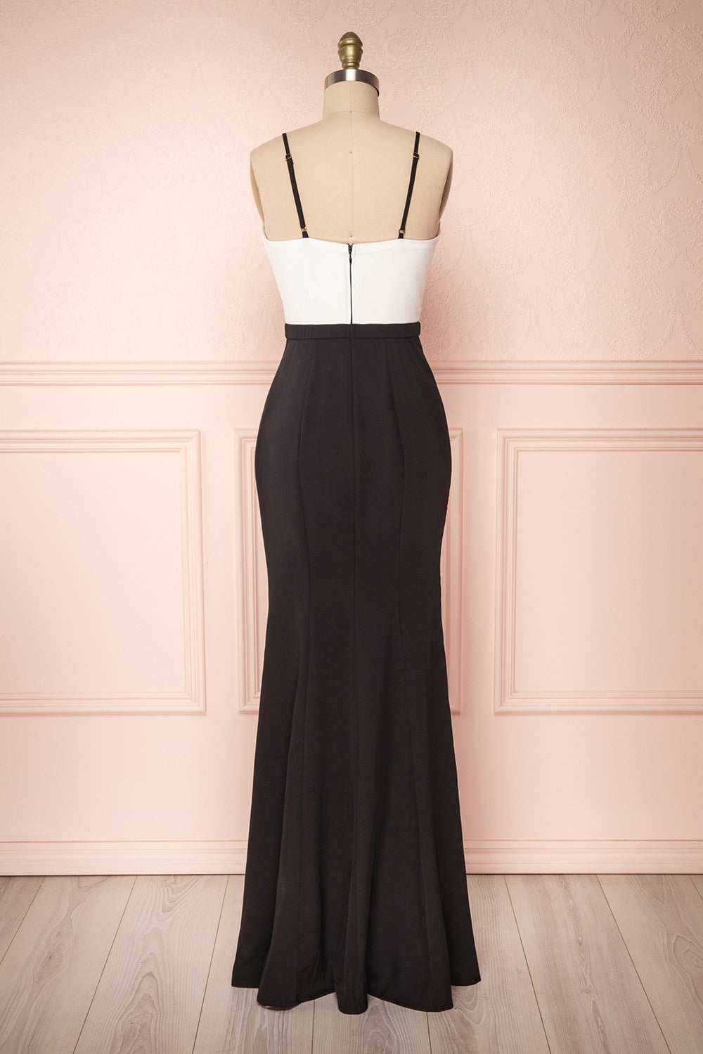 Adriadne Black & White Mermaid Maxi Prom Dress | Boutique 1861 5