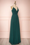 Aelis Green Chiffon Pleated Plunging V-Neckline Gown | Boudoir 1861 4