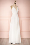 Aelis Ivory Chiffon Pleated Plunging V-Neckline Gown | Boudoir 1861 4