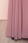 Aelis Mauve Purple Chiffon Plunging V-Neckline Gown | Boudoir 1861 8