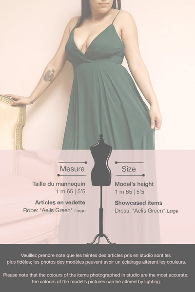 Aelis Green Pleated Plunging V-Neckline Gown | Boudoir 1861 template