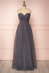 Aerie Charcoal Grey Tulle A-Line Maxi Dress | Boutique 1861 front view