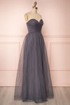 Aerie Charcoal Grey Tulle & Mesh A-Line Maxi Dress | Boutique 1861 side view