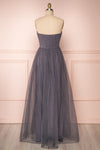 Aerie Charcoal Grey Tulle & Mesh A-Line Maxi Dress | Boutique 1861 back view