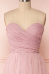 Aerie Dusty Pink Tulle & Mesh A-Line Maxi Dress | Boutique 1861 front close-up