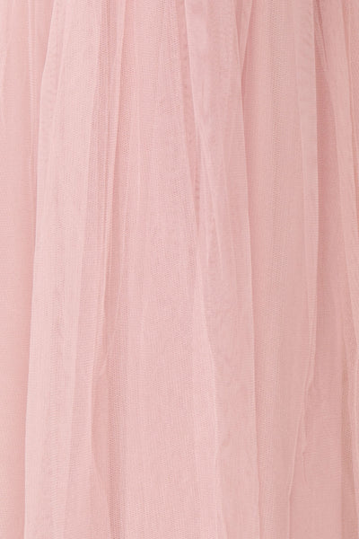 Aerie Dusty Pink Tulle & Mesh A-Line Maxi Dress | Boutique 1861 fabric detail