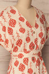 Aerinon Red Floral Button-Up Linen Dress | La Petite Garçonne 4