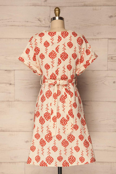 Aerinon Red Floral Button-Up Linen Dress | La Petite Garçonne 5
