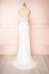 Aerlene White Embroidered Maxi Bridal Dress | Boudoir 1861 back view