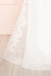 Aerlene White Embroidered Maxi Bridal Dress | Boudoir 1861 bottom