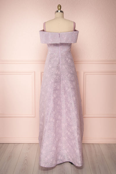 Agnek Lilas Purple Embroidered High-Low Gown | Boutique 1861 5