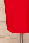 Agnolia Red Cocktail Dress | Robe | La Petite Garçonne bottom close-up
