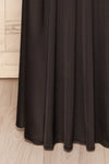 Agras Black Satin Off-Shoulder Maxi Dress | La Petite Garçonne 6