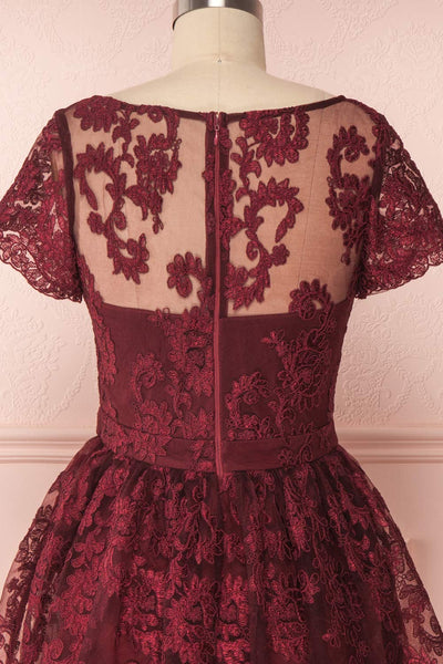 Agun Bourgogne | Burgundy Embroidered Dress