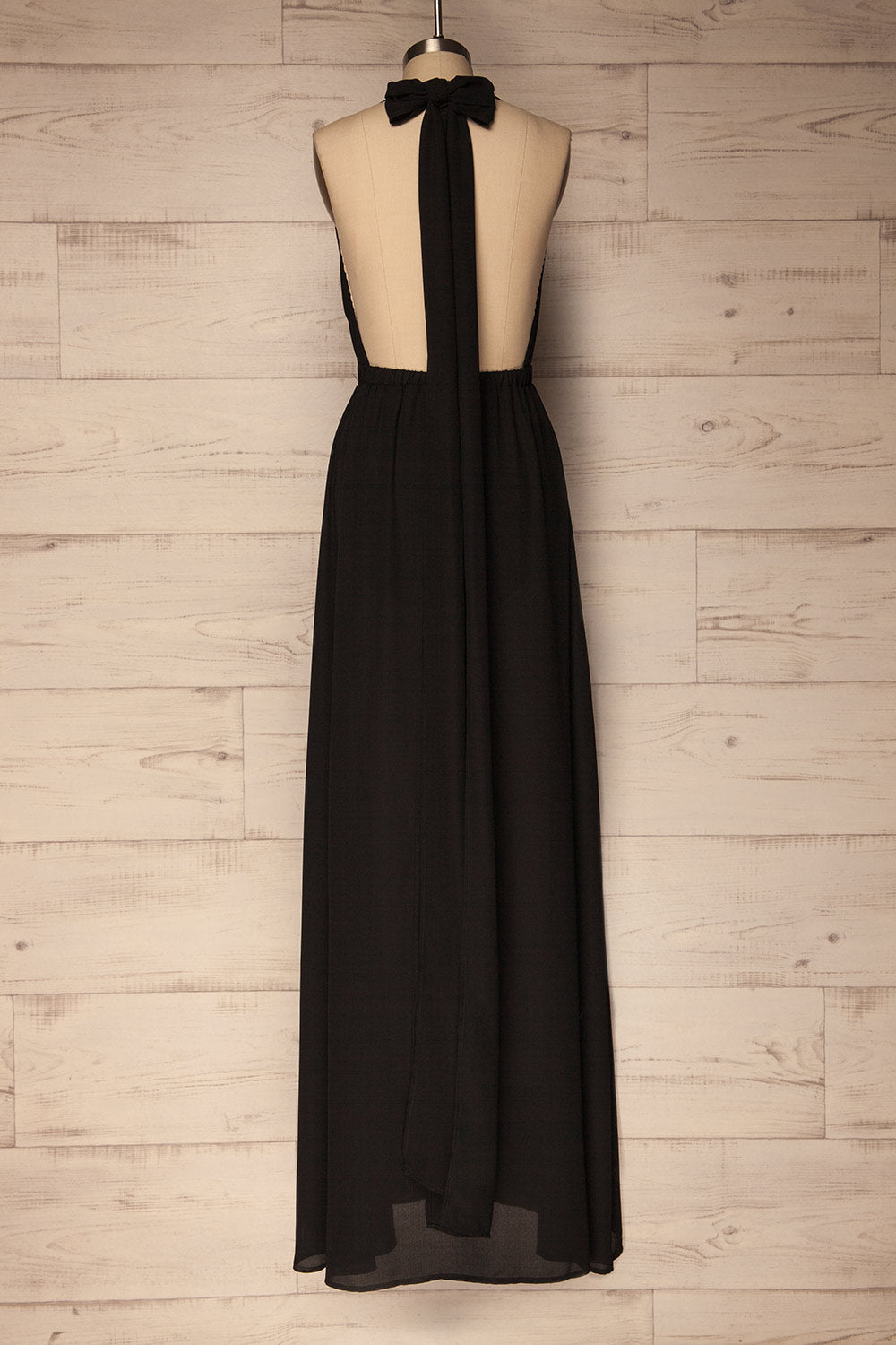 Aigaleo Onyx Black Chiffon Empire Gown | La Petite Garçonne 7