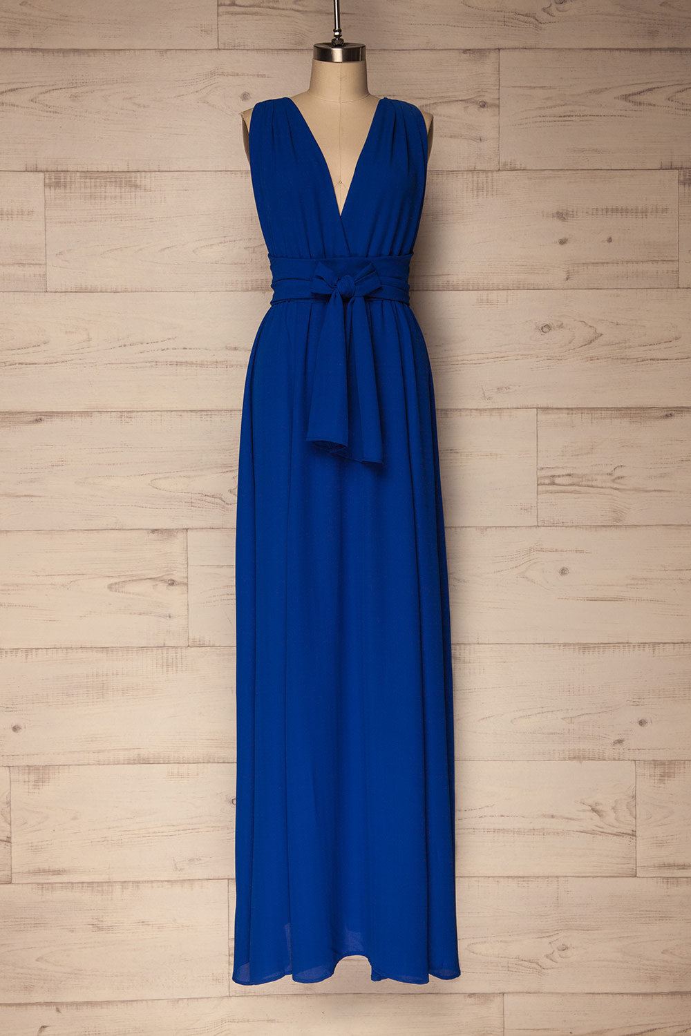 Aigaleo Sapphire Blue Chiffon Empire Gown | La Petite Garçonne 1