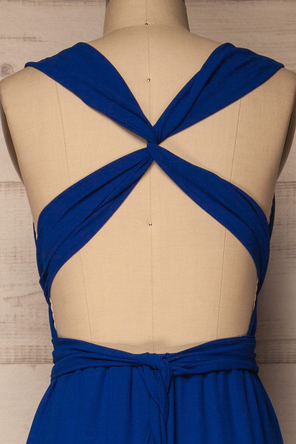 Aigaleo Sapphire Blue Chiffon Empire Gown | La Petite Garçonne 10