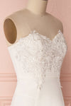Ailys Jour White Embroidered Fitted Bustier Dress | Boudoir 1861