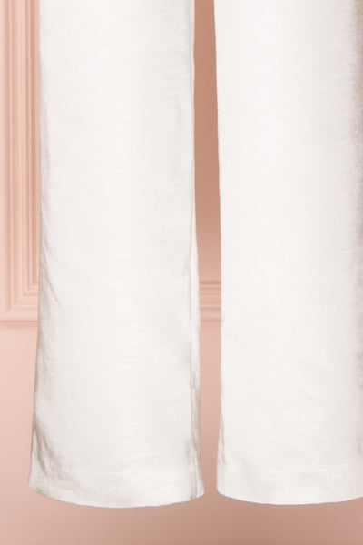 Ainsley White Silky Wide Leg Pants | Boudoir 1861 bottom