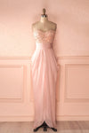 Airlia Rose - Light pink lace bust gown front view
