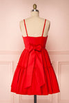 Aislin Red A-Line Short Dress | Boutique 1861 back view