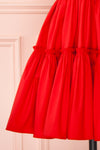 Aislin Red A-Line Short Dress | Boutique 1861 bottom
