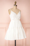 Aislin White A-Line Short Dress | Boutique 1861 side view