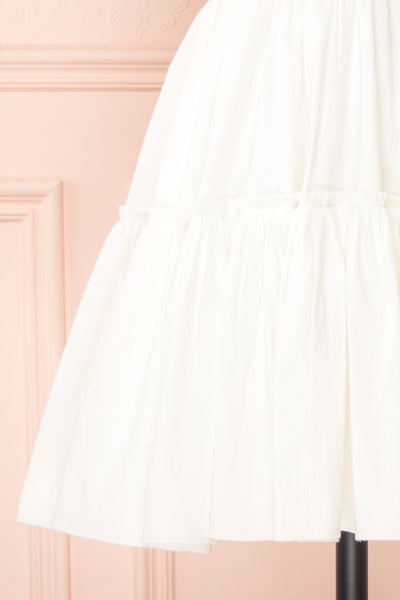 Aislin White A-Line Short Dress | Boutique 1861 bottom