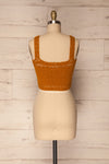 Aiyinion Burnt Orange Crocheted Lace Crop Top | La Petite Garçonne 6