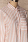 Ajmas Pink & White Striped High-Low Shirt | La Petite Garçonne 4