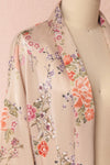 Akahi Petal Beige Silky Floral Belted Kimono | Boudoir 1861 5