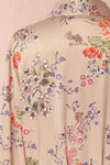 Akahi Petal Beige Silky Floral Belted Kimono | Boudoir 1861 7