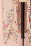 Akahi Petal Beige Silky Floral Belted Kimono | Boudoir 1861 8