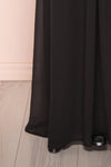 Akar Noir Black Chiffon Gown with Gold Appliqués | Boutique 1861 7