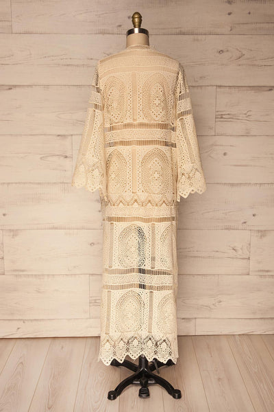 Akharnai Ivory Crocheted Lace Kimono | La Petite Garçonne 5