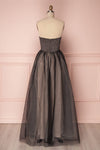 Akilia Secret Black Tulle A-Line Maxi Prom Dress back view | Boutique 1861 5