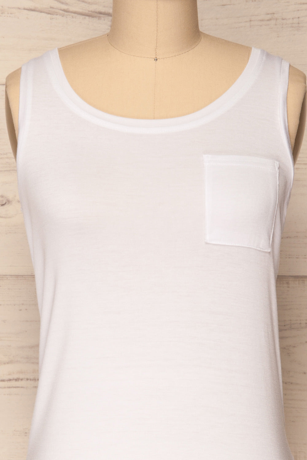 Aktion White Classic Tank Top with Pocket | La Petite Garçonne 3