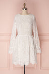 Alaya White Embroidered Lace A-Line Dress | Boutique 1861
