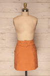 Albinka Apricot Linen Mini Skirt w/ Belt front view | La petite garçonne