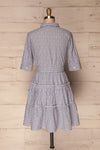 Alcester White & Blue Striped Ruffled Shirt Dress | La Petite Garçonne 5