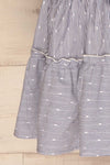 Alcester White & Blue Striped Ruffled Shirt Dress | La Petite Garçonne 7